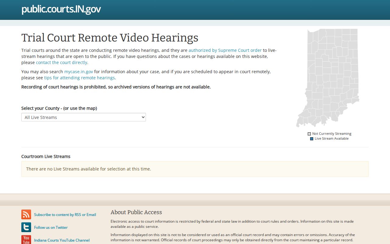 Pulaski County court stream selector