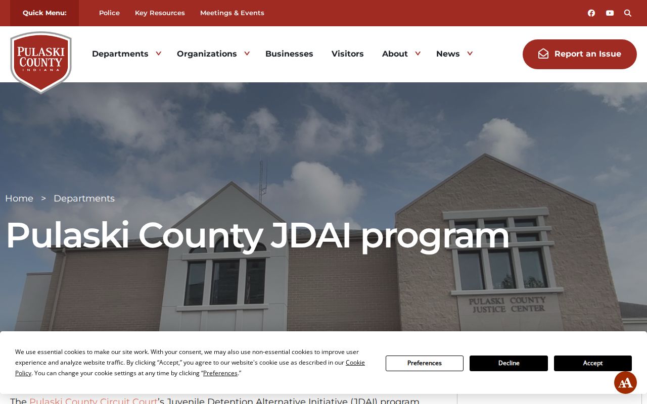 Pulaski County Juvenile Detention Alternatives Initiative page